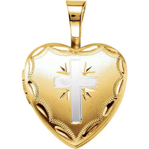 Cross & Heart Locket Hopman Jewelers Elkhart, IN