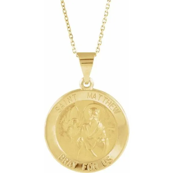 Hollow St. Matthew Medal Image 2 Arnold's Jewelry and Gifts Logansport, IN