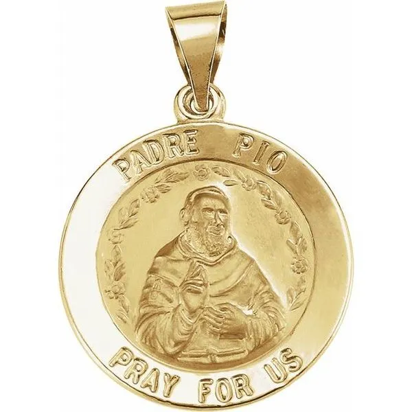 Hollow St. Padre Pio Medal Hopman Jewelers Elkhart, IN