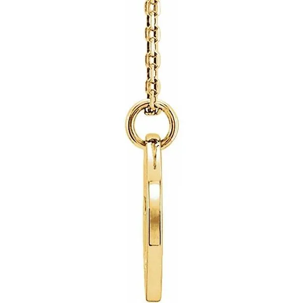 Pierced Cross Disc Necklace Image 2 Hopman Jewelers Elkhart, IN