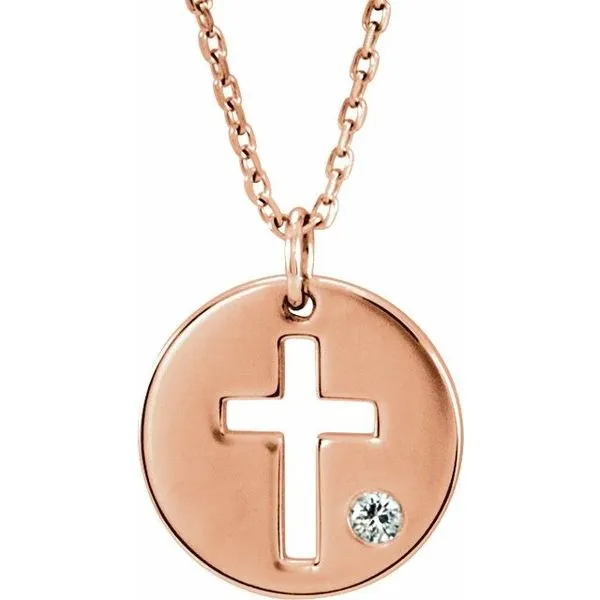 Pierced Cross Disc Necklace Hopman Jewelers Elkhart, IN