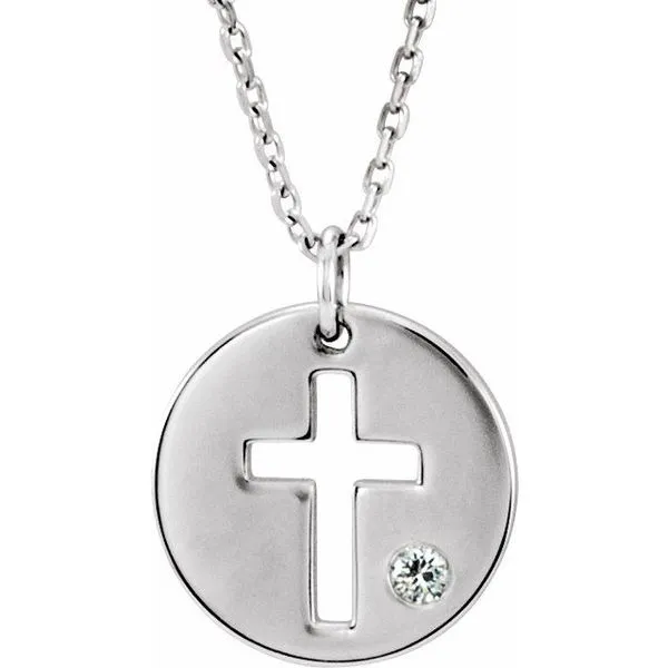 Pierced Cross Disc Necklace Hopman Jewelers Elkhart, IN