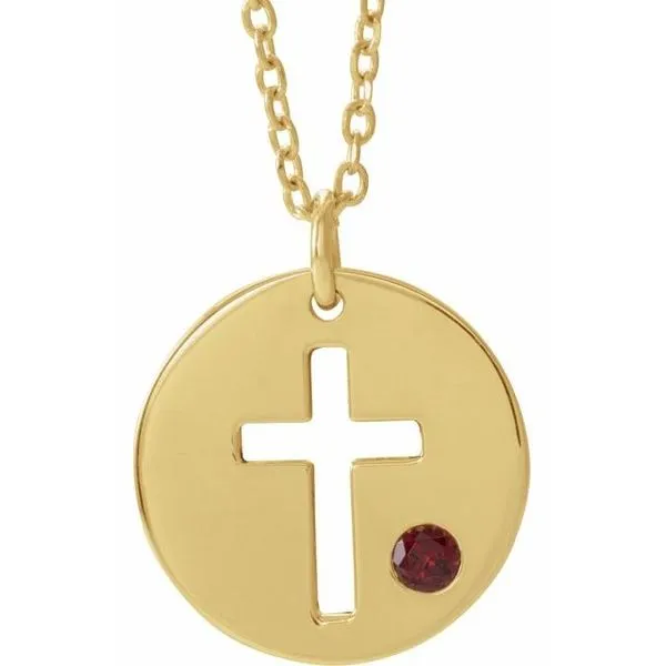 Pierced Cross Disc Necklace Linwood Custom Jewelers Linwood, NJ