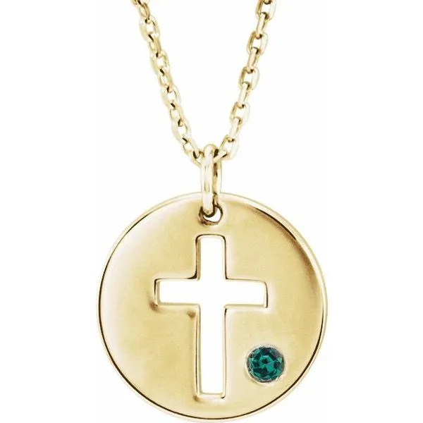Pierced Cross Disc Necklace James & Williams Jewelers Berwyn, IL