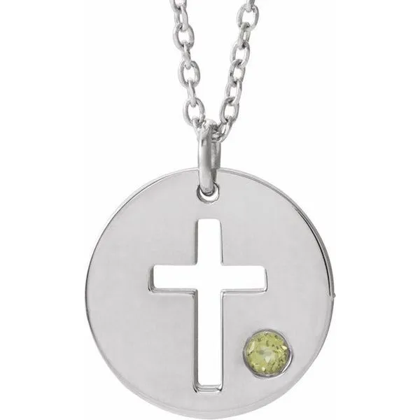 Pierced Cross Disc Necklace Jewelry Design Studio Jensen Beach, FL