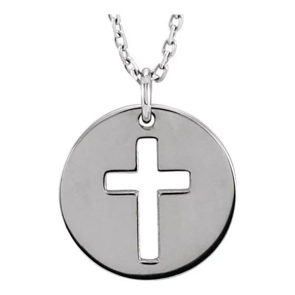 Pierced Cross Disc Necklace Moseley Diamond Showcase Inc Lexington, SC