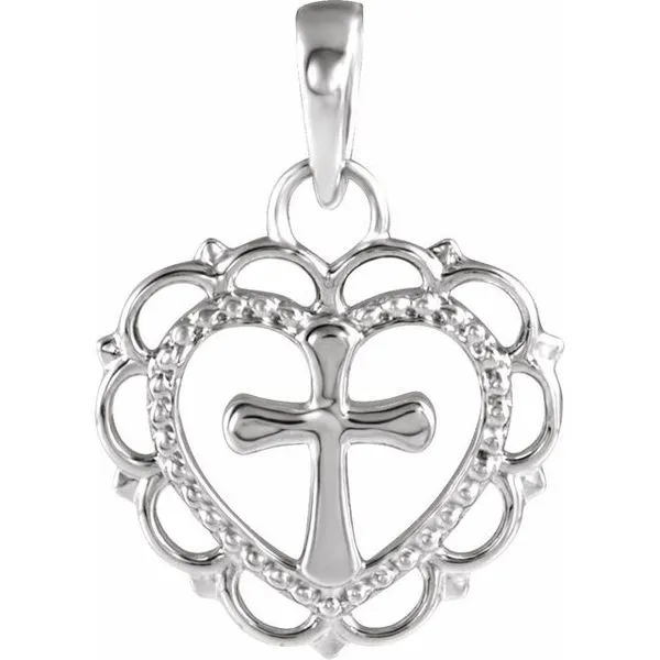 Youth Heart with Cross Pendant Hopman Jewelers Elkhart, IN