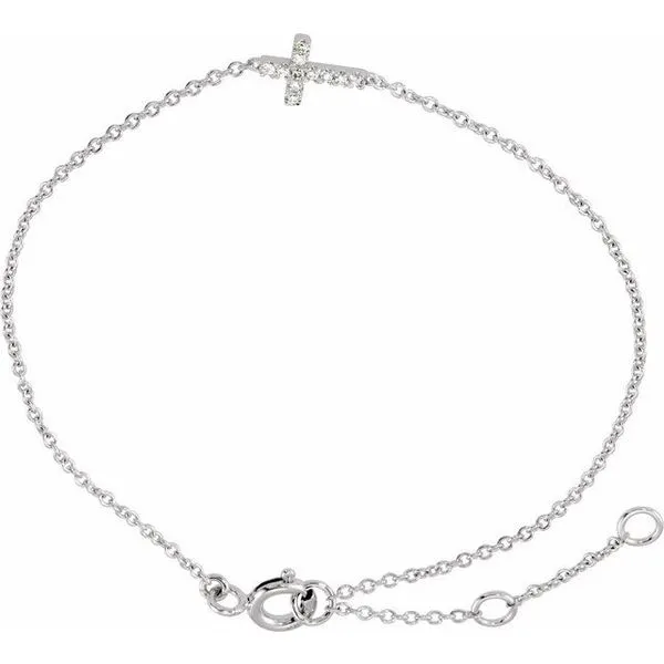 Youth Sideways Cross Bracelet Image 2 Hopman Jewelers Elkhart, IN