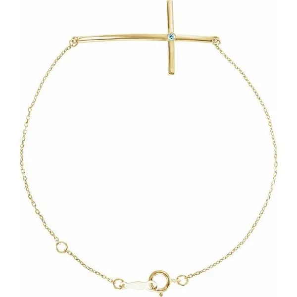 Accented Sideways Cross Bracelet Hopman Jewelers Elkhart, IN