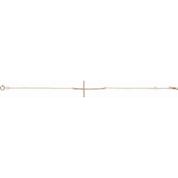 Accented Sideways Cross Bracelet Image 2 Hopman Jewelers Elkhart, IN