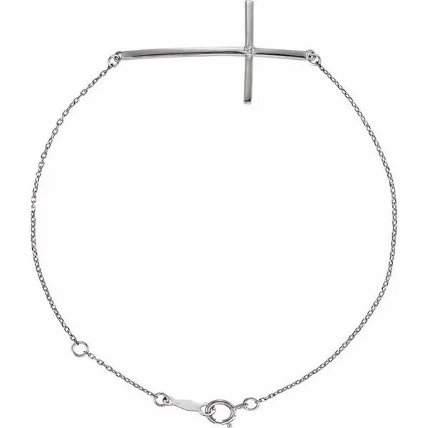 Accented Sideways Cross Bracelet Hopman Jewelers Elkhart, IN