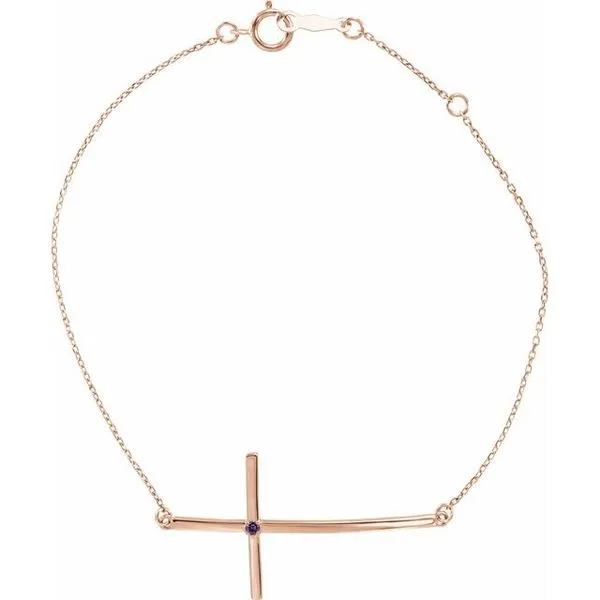Accented Sideways Cross Bracelet Comstock Jewelers Edmonds, WA