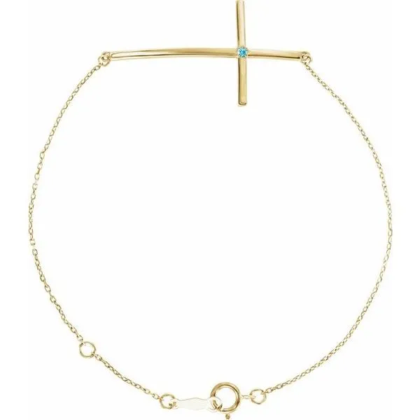 Accented Sideways Cross Bracelet Hopman Jewelers Elkhart, IN