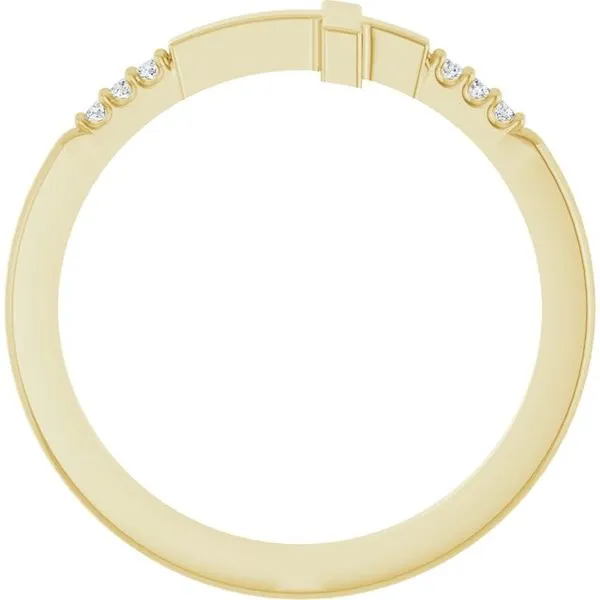 Stackable Sideways Cross Ring Image 2 Milan's Jewelry Inc Sarasota, FL
