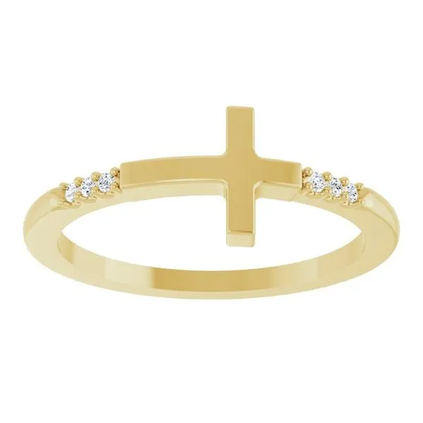 Stackable Sideways Cross Ring Image 3 Rasmussen Jewelers Spanish Fork, UT