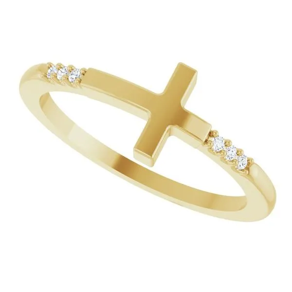 Stackable Sideways Cross Ring Image 5 Rasmussen Jewelers Spanish Fork, UT