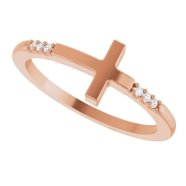 Stackable Sideways Cross Ring Image 5 Rasmussen Jewelers Spanish Fork, UT