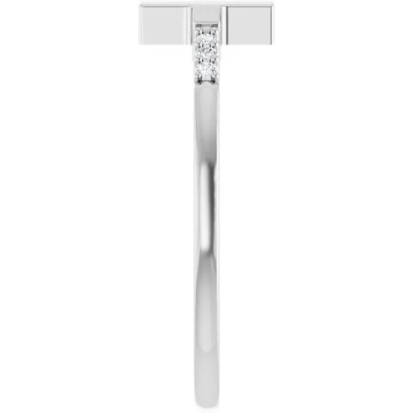 Stackable Sideways Cross Ring Image 3 Hopman Jewelers Elkhart, IN