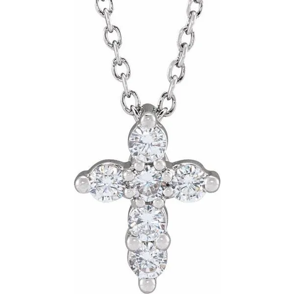 Lab-Grown Diamond Cross Necklace Hopman Jewelers Elkhart, IN