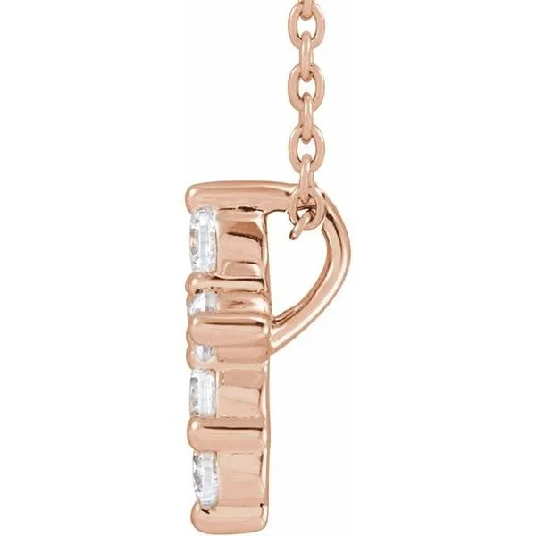 Lab-Grown Diamond Cross Necklace Image 2 Hopman Jewelers Elkhart, IN