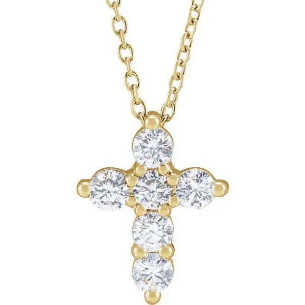 Lab-Grown Diamond Cross Necklace Jewelry Design Studio Jensen Beach, FL