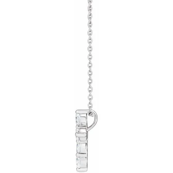 Lab-Grown Diamond Cross Necklace Image 2 Hopman Jewelers Elkhart, IN