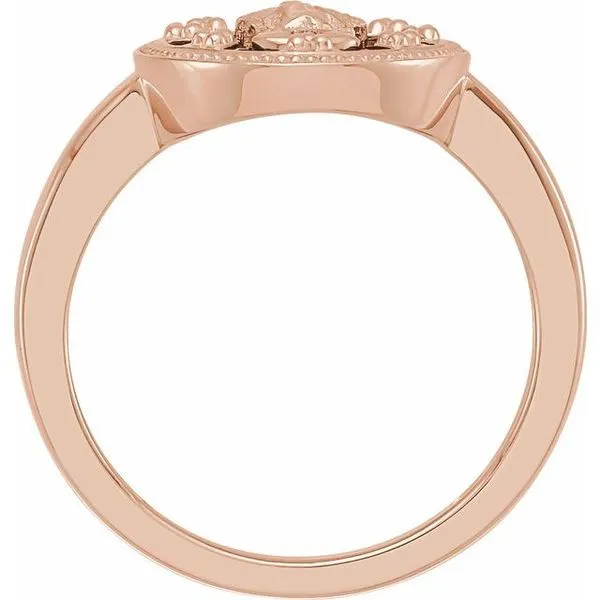 Enamel Miraculous Medal Ring Image 2 Rasmussen Jewelers Spanish Fork, UT