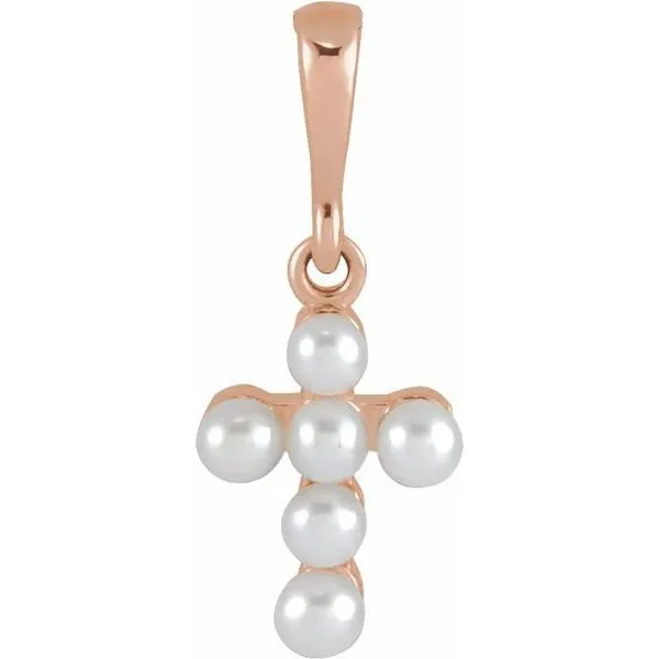Pearl Youth Cross Pendant Hopman Jewelers Elkhart, IN