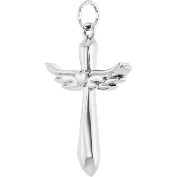 Angel Wing Cross Pendant Image 2 Henry B. Ball Jewelers Canton, OH