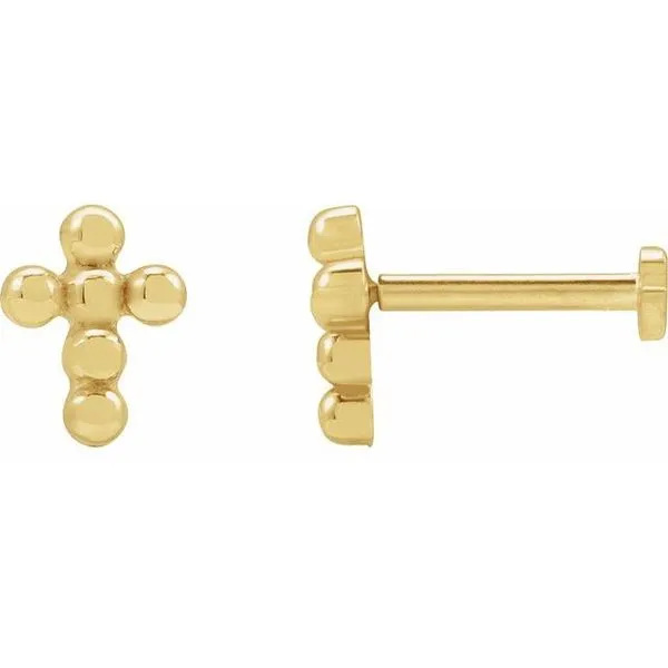 Beaded Cross Stud Earring Clater Jewelers Louisville, KY