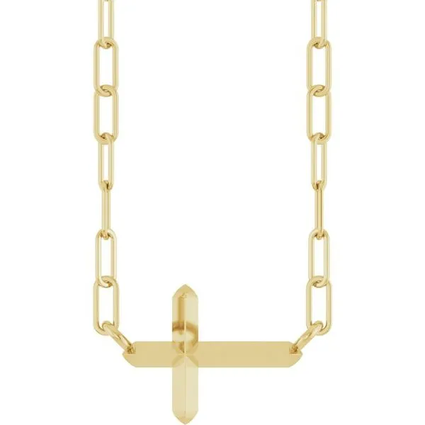 Sideways Cross Necklace D'Errico Jewelry Scarsdale, NY