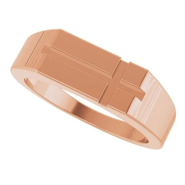 Rectangle Cross Signet Ring Image 5 Spath Jewelers Bartow, FL