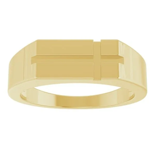 Rectangle Cross Signet Ring Image 3 Rasmussen Jewelers Spanish Fork, UT