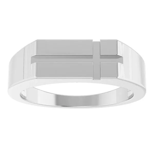 Rectangle Cross Signet Ring Image 3 Milan's Jewelry Inc Sarasota, FL