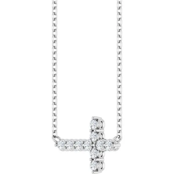 Accented Cross Necklace Image 2 Rasmussen Jewelers Spanish Fork, UT