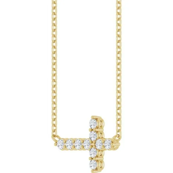Accented Cross Necklace Image 2 Hopman Jewelers Elkhart, IN