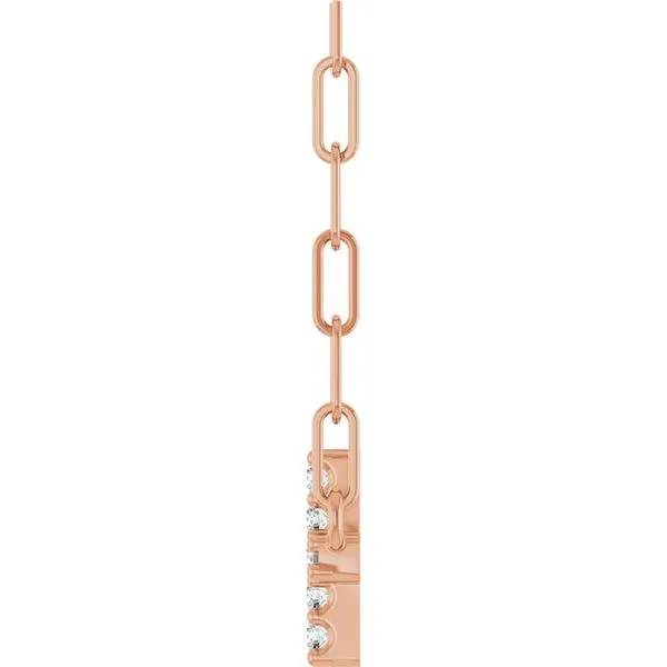 Accented Sideways Cross Necklace Image 3 L & L jewelers Scarborough, ME