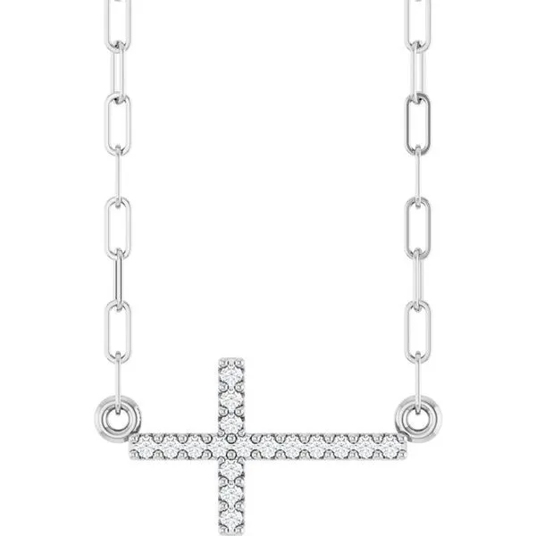 Accented Sideways Cross Necklace Rasmussen Jewelers Spanish Fork, UT