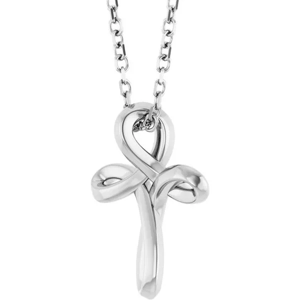 Freeform Cross Necklace Image 2 Delfine's Jewelry Charleston, WV