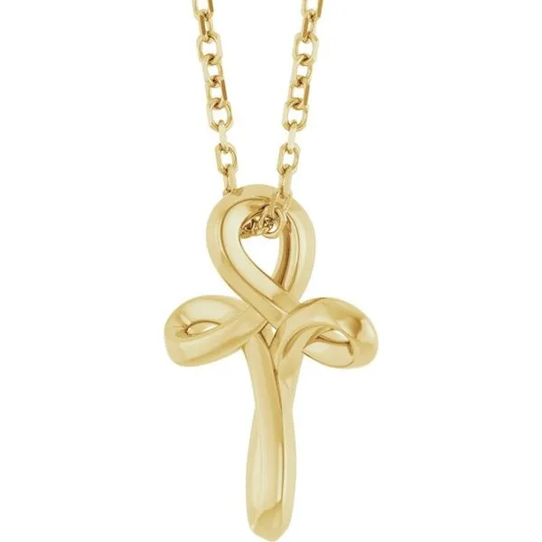 Freeform Cross Necklace Image 2 James Wolf Jewelers Mason, OH