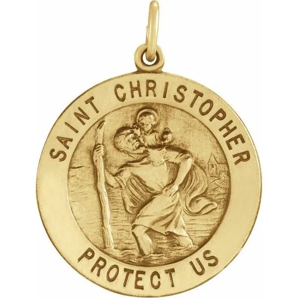St. Christopher Medal Pendant James & Williams Jewelers Berwyn, IL