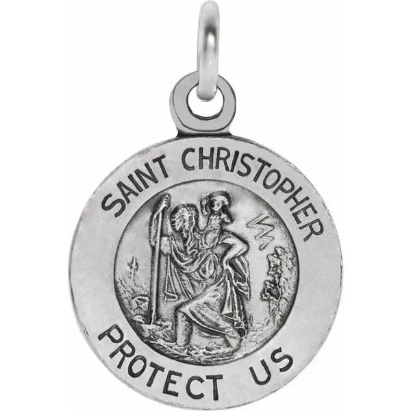 St. Christopher Medal Pendant Diamonds By Dawn Riverdale, NJ