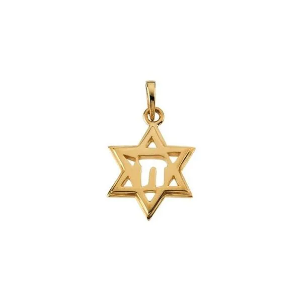 Star of David Chai Pendant Hopman Jewelers Elkhart, IN