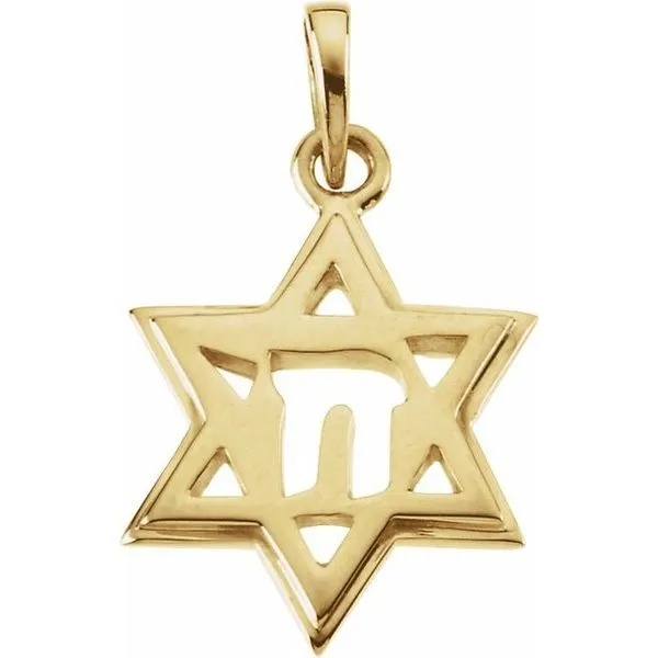 Star of David Chai Pendant J. Meredith Jewelers Delafield, WI