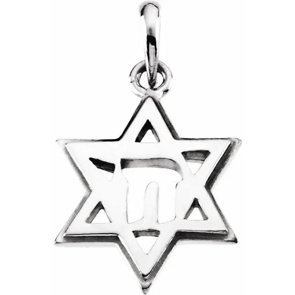 Star of David Chai Pendant Hopman Jewelers Elkhart, IN