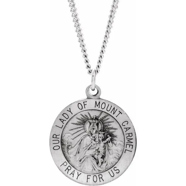 Our Lady of Mount Carmel Medal Necklace J. Meredith Jewelers Delafield, WI
