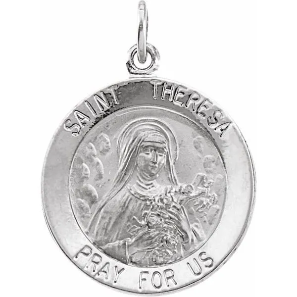St. Theresa Medal Pendant J. Meredith Jewelers Delafield, WI