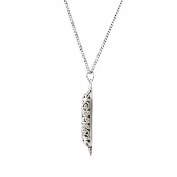 Hollow Mezuzah Necklace Image 2 Arnold's Jewelry and Gifts Logansport, IN