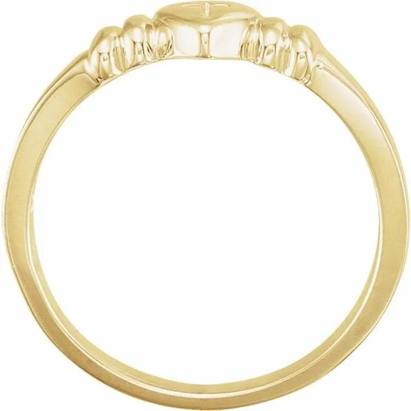 Heart & Cross Chastity Ring Image 2 James & Williams Jewelers Berwyn, IL