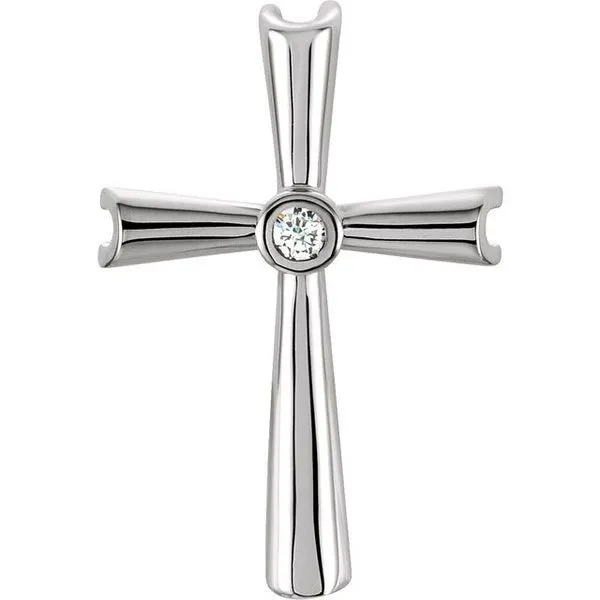 Solitaire Cross Pendant Leslie E. Sandler Fine Jewelry and Gemstones rockville , MD